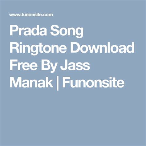 ringtone download Prada song